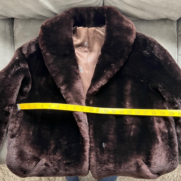 Vintage Faux Fur Brown Winter Coat small - medium - Picture 5 of 8